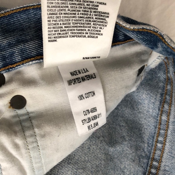 AGOLDE Blue High Rise Jeans Vintage-Inspired - Picture 2 of 2